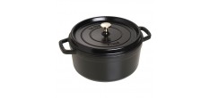 Geëmailleerde Ronde Stoofpot 26 cm Mat Zwart 5,2 L