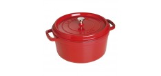 Geëmailleerde Ronde Stoofpot 28 cm Kersenrood 6,7 L