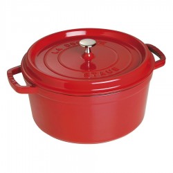 Geëmailleerde Ronde Stoofpot 28 cm Kersenrood 6,7 L - Staub