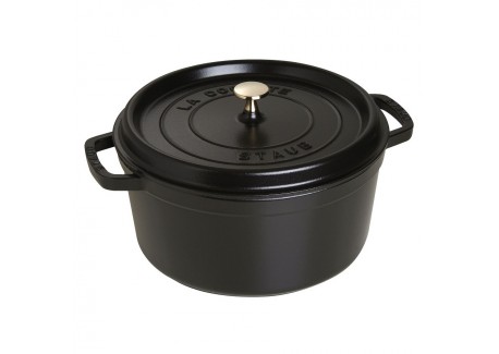 Cocotte en Fonte Émaillée Ronde 28 cm Noir Mat 6,7 L - Staub