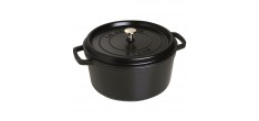 Geëmailleerde Ronde Stoofpot 28 cm Mat Zwart 6,7 L
