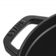 Geëmailleerde Ronde Stoofpot 28 cm Mat Zwart 6,7 L - Staub