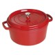 Geëmailleerde Ronde Stoofpot 30 cm Kersenrood 8,4 L - Staub