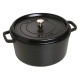 Geëmailleerde Ronde Stoofpot 30 cm Zwart 8,4 L - Staub