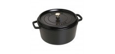 Geëmailleerde Ronde Stoofpot 30 cm Zwart 8,4 L