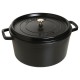 Geëmailleerde Ronde Stoofpot 34 cm Mat Zwart 12,5 L - Staub