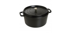 Geëmailleerde Ronde Stoofpot 34 cm Mat Zwart 12,5 L