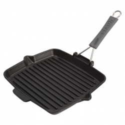 Grill Fonte Carré avec Manche en Silicone 24 x 24 cm - Staub Grill Fonte Carré avec Manche en Silicone 24 x 24 cm - Staub