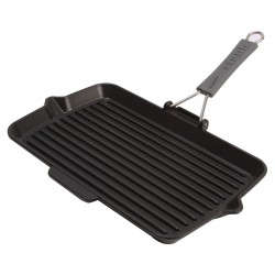 Grill Fonte Rectangulaire avec Manche en Silicone 34 x 21 cm - Staub Grill Fonte Rectangulaire avec Manche en Silicone 34 x 21 cm - Staub