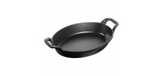 Ovale Ovenschaal 24 cm Mat Zwart 1 l