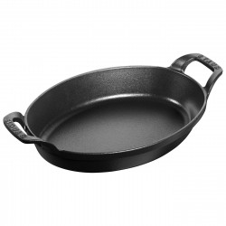 Plat à Four Fonte Oval 24 cm Noir Mat 1 l - Staub Plat à Four Fonte Oval 24 cm Noir Mat 1 l - Staub