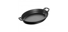 Plat à Four Fonte Oval 32 cm Noir Mat 3,7 l