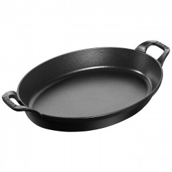 Plat à Four Fonte Oval 32 cm Noir Mat 3,7 l - Staub Plat à Four Fonte Oval 32 cm Noir Mat 3,7 l - Staub