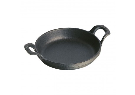 Plat à Four Fonte Rond 20 cm Noir Mat 0,8 l - Staub