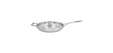 Silver 7 Poêle à Frire Inox 28 cm avec Contre-Poignée 