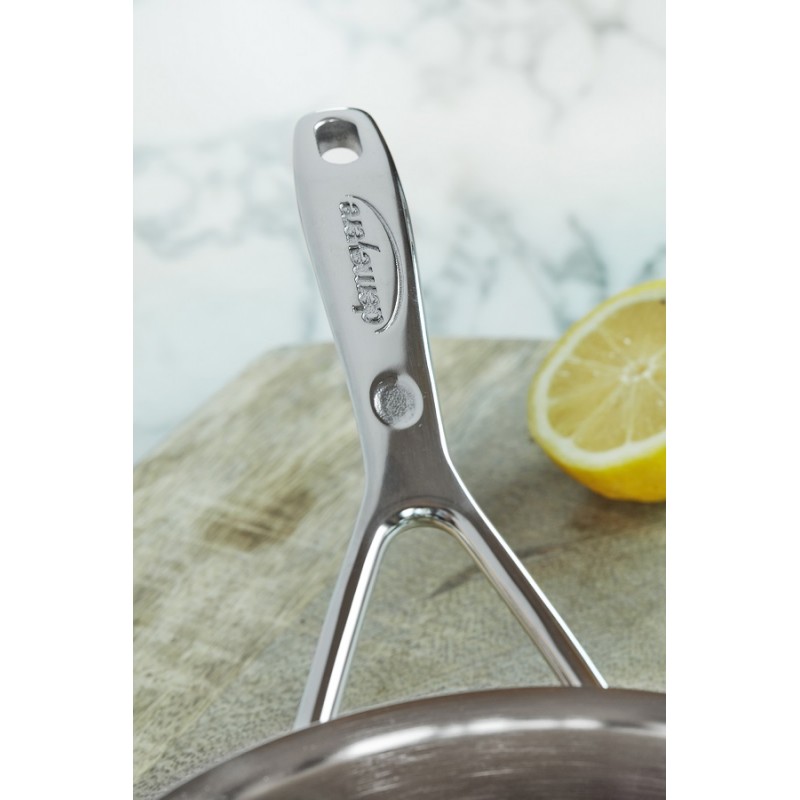 Silver 7 Poêle à Frire Inox 28 cm avec Contre-Poignée  - Demeyere