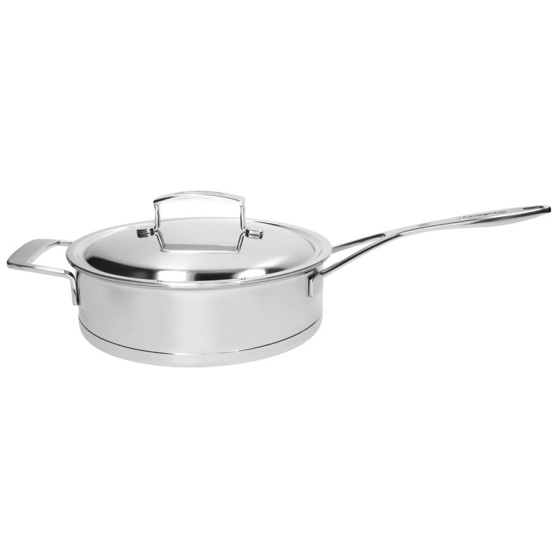 Sauteuse en Inox avec couvercle en verre D 24 cm - Poêles et casseroles -  Décomania