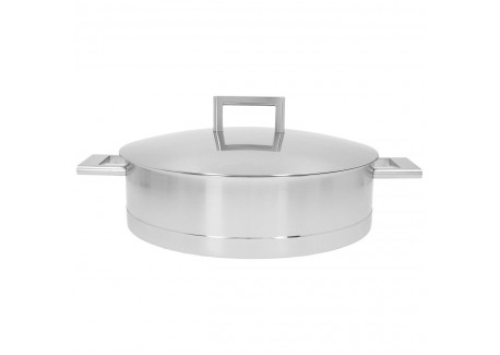 John Pawson 7 Lage Kookpot 28 cm 4,8 L met Deksel RVS - Demeyere