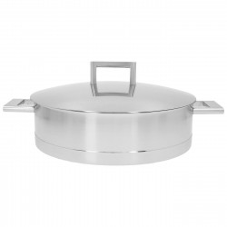 John Pawson 7 Faitout Bas 28 cm 4,8 L avec Couvercle Inox - Demeyere John Pawson 7 Faitout Bas 28 cm 4,8 L avec Couvercle Inox - Demeyere
