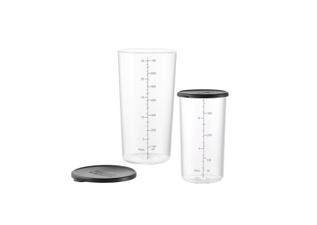 Bekerset Glas met Deksel 400 ml & 700 ml - Bamix