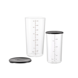 Bekerset Glas met Deksel 400 ml & 700 ml - Bamix Bekerset Glas met Deksel 400 ml & 700 ml - Bamix