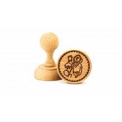 Houten Stempel Decoratie Sinterklaas voor Koekjes 6 cm - Folkroll Houten Stempel Decoratie Sinterklaas voor Koekjes 6 cm - Folkroll