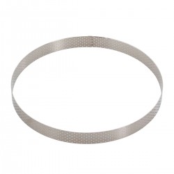 Geperforeerde Ronde Taartvorm Valrhona 24,5x2 cm - De Buyer Geperforeerde Ronde Taartvorm Valrhona 24,5x2 cm - De Buyer