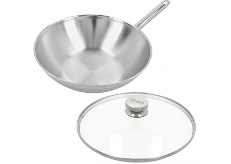 Apollo 7 Wok Inox 30 cm + Couvercle en Verre  - Demeyere