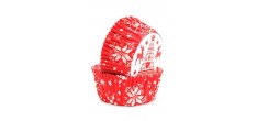 Papieren Cupcake Vormpjes Kerst 36 dlg 5 cm