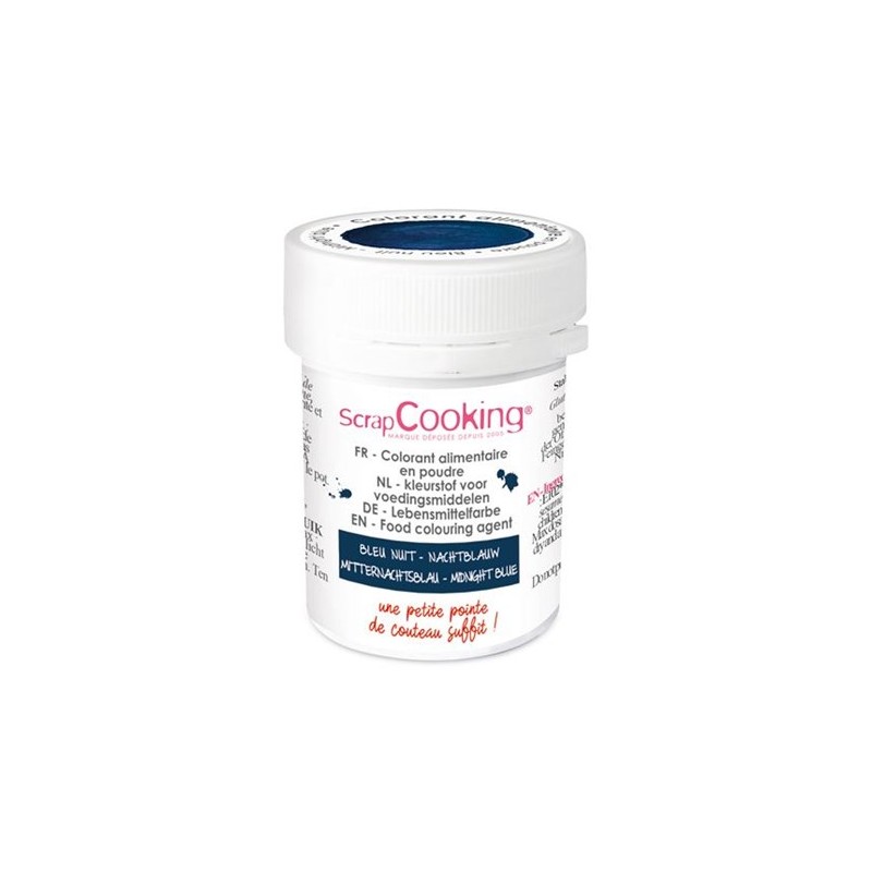 Scrapcooking - Colorant Poudre Bleu Nuit 5 g - Les Secrets du Chef