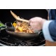 Wok Acier Carbone 40 cm avec Spatule Bambou - Big Green Egg