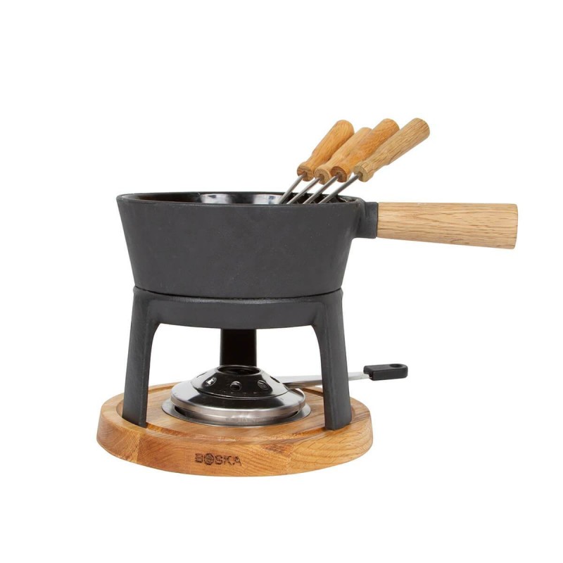 Boska - Service à Fondue Fonte Emaillée Noir Mat 1,8 L - Les