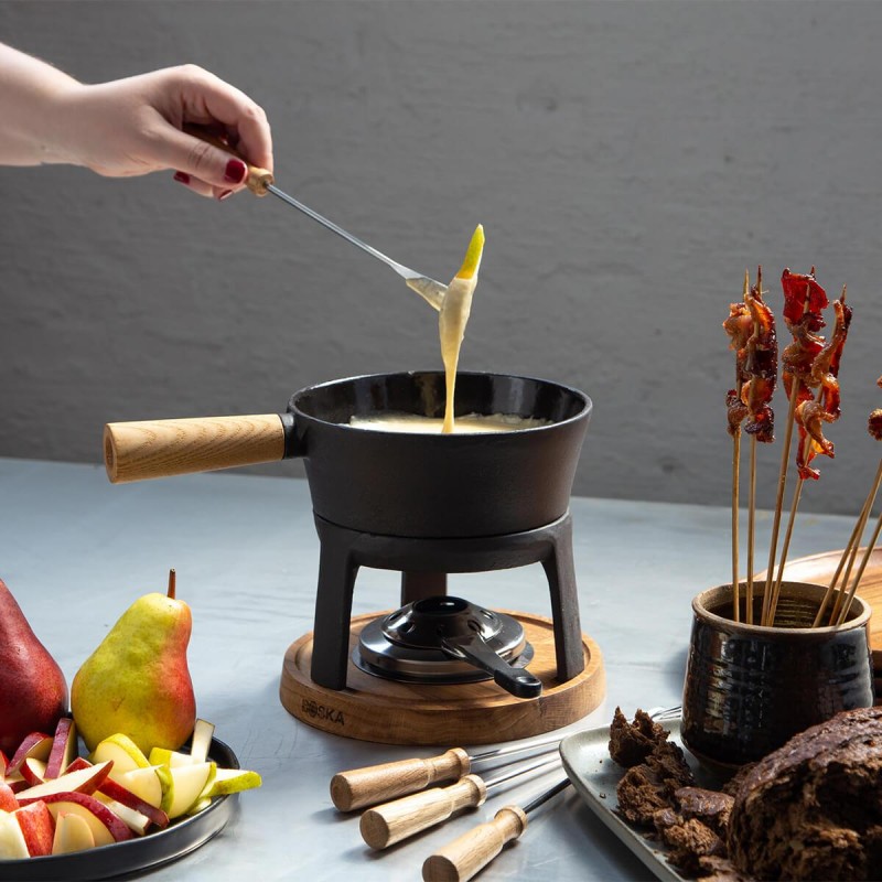 Mini service à fondue savoyarde en fonte