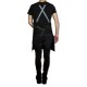 Suspender Aprons Keukenschort Zwart Leer - DutchDeluxes