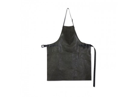 Vintage BBQ Aprons Keukenschort Leer Grijs - DutchDeluxes