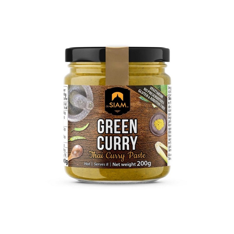 deSIAM - Pâte de Curry Vert 200 g - Les Secrets du Chef