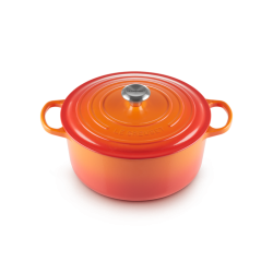 Cocotte Fonte Signature Ronde 5,3 L Orange Volcanique (26 cm)
