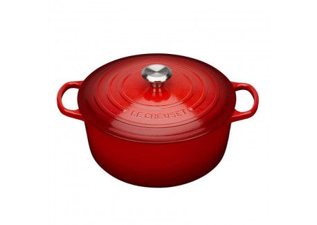 Cocotte Fonte Signature Ronde 6,7 L Rouge Cerise (28 cm) - Le Creuset