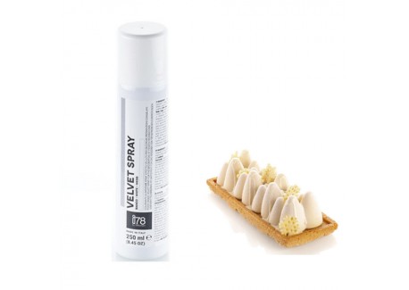 i78 Spray Alimentaire Effet Velours Blanc 250 ml - Silikomart