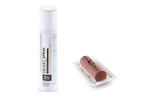 i78 Chocolade Velvet Effect Voedselspray 250 ml - Silikomart