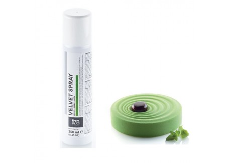 i78 Spray Alimentaire Effet Velours Vert 250 ml - Silikomart