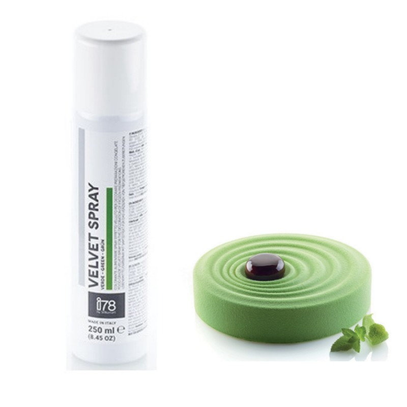 Silikomart - i78 Spray Alimentaire Effet Velours Vert 250 ml - Les Secrets  du Chef