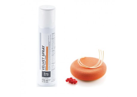 i78 Spray Alimentaire Effet Velours Orange 250 ml - Silikomart
