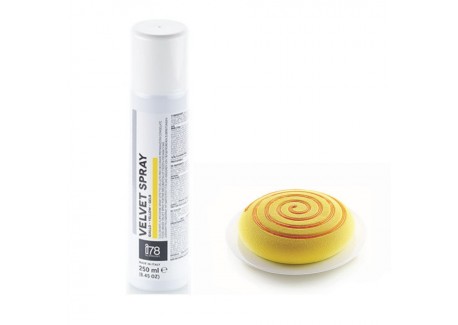 i78 Cacaoboter Velvet  Spray Geel 250 ml - Silikomart