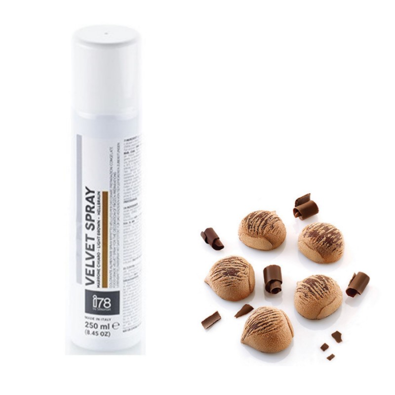 Silikomart - i78 Spray Alimentaire Effet Velours Chocolat Lait 250