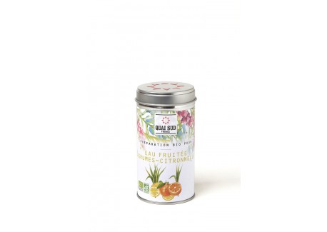 Préparation Bio pour Eau Fruitée Agrumes Citronnelle 55 g - Quai Sud
