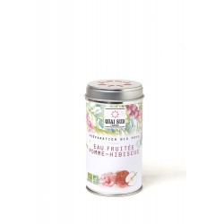 Préparation Bio pour Eau Fruitée Pomme Hibiscus 55 g 
