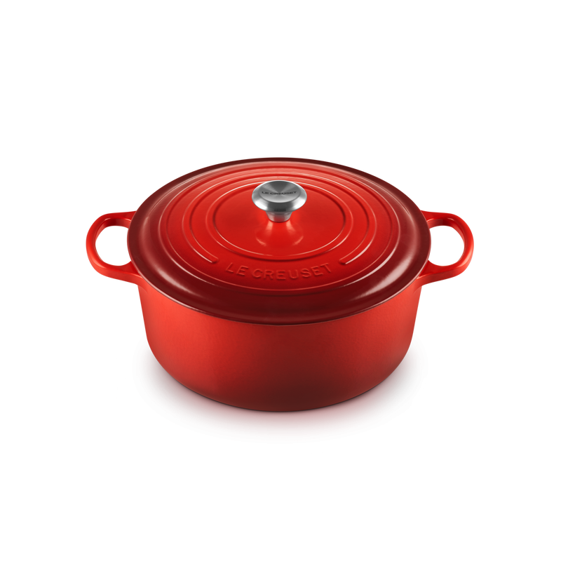 Cocotte Fonte Signature Ronde 8,1 L Rouge Cerise (30 cm)  - Le Creuset