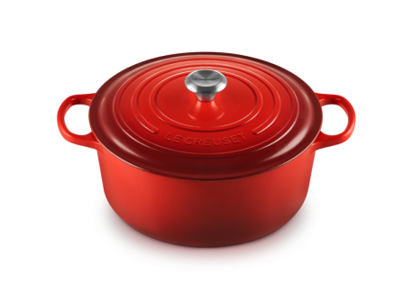 Cocotte Fonte Signature Ronde 12 L Rouge Cerise (34 cm) - Le Creuset