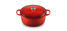 Cocotte Fonte Signature Ronde 12 L Rouge Cerise (34 cm) 